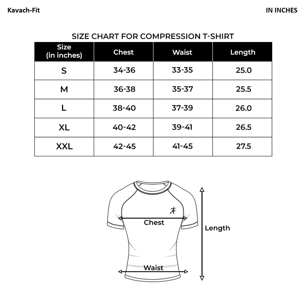 Kavach-Fit Half Sleeves Compression T-shirt For Men ( Pack of 1 )